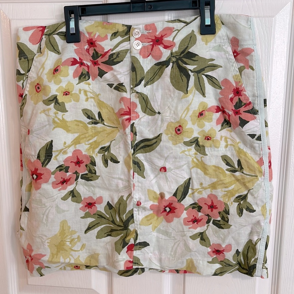 Tommy Bahama Floral Linen Skirt